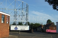 Northampron's last gas holder before its demolition.