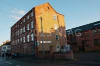 Cannell & Date's heel factory in Kettering that closed in 1981 after after 96 years of heel making.  The bare area on the right was the site of Cheney's tool making workshop.
