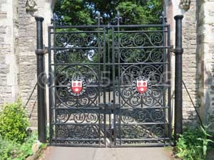 Cast-iron gates at the Old Cemetry, Southampton produced by Barwell & Co in 1845